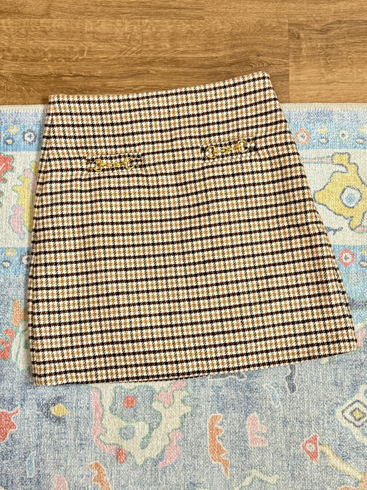 Loft 4 Tall Plaid Skirt