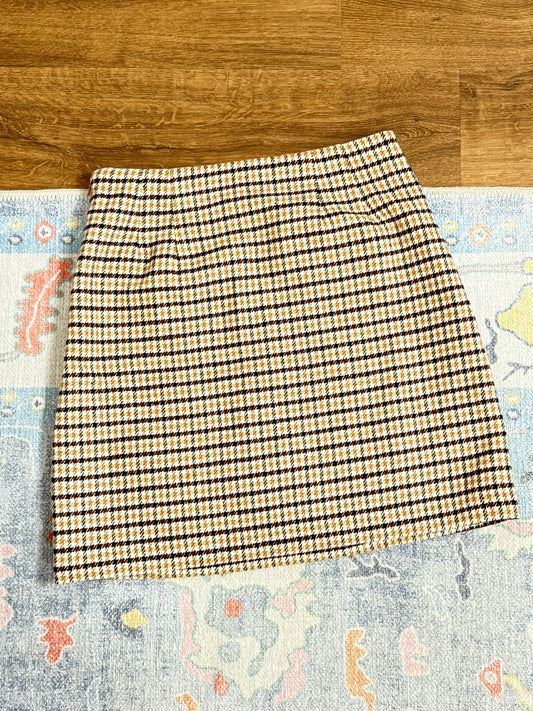 Loft 4 Tall Plaid Skirt